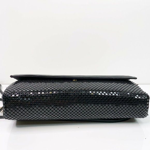 Vintage Whiting & Davis Metal Mesh Leather Clutch - Picture 9 of 9